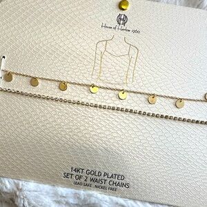 House of Harlow 1960 14KT Gold Plated Waist Chain Set